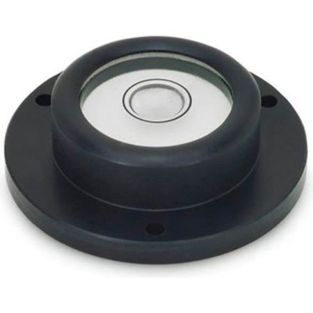 J.W. WINCO J.W. Winco GN2277 Bull's Eye Levels, Aluminum, Surface Mount, 1.34" Hub Dia, 1.97" Base Dia, Black 2277-ALS-50-K-30-A